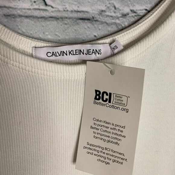 NWT Calvin Klein ribbed tank midi dress - Picture 3 of 5